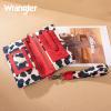 imageX Wrangler Wristlet Wallets for Women Bifold Cow Print Wallets Large Capacity Western Wallet with Crossbody StrapRed
