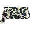 imageX Wrangler Wristlet Wallets for Women Bifold Cow Print Wallets Large Capacity Western Wallet with Crossbody StrapBlack