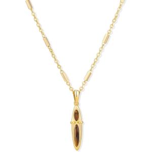 imageMontana West Wrangler Pendant Gold Necklace for Women Fashion Jeweley 18k Gold Necklaces for Women JewelryBrown