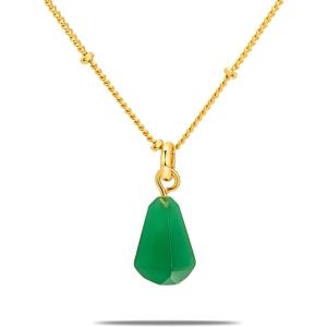 imageMontana West Wrangler Pendant Gold Necklace for Women Fashion Jeweley 18k Gold Necklaces for Women JewelryIrregularGreen