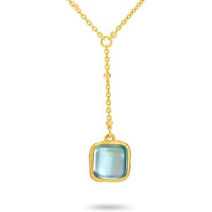 imageMontana West Wrangler Pendant Gold Necklace for Women Fashion Jeweley 18k Gold Necklaces for Women JewelrySquareBlue