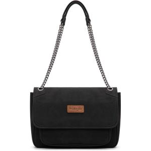 imageWrangler Shoulder Bag for Women Retro Purses and Handbags Crossbody Bags with Chain StrapBlack