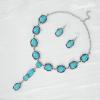 imageRustic Coutures Western Necklace Earrings Jewelry Set for WomenDBlue