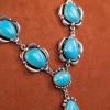 imageRustic Coutures Western Necklace Earrings Jewelry Set for WomenDBlue