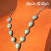 imageRustic Coutures Western Necklace Earrings Jewelry Set for WomenGBlue
