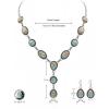 imageRustic Coutures Western Necklace Earrings Jewelry Set for WomenYTurquoise Emperor Pine