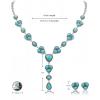 imageRustic Coutures Western Necklace Earrings Jewelry Set for WomenZTurquoise