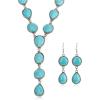 imageRustic Coutures Western Necklace Earrings Jewelry Set for WomenGBlue