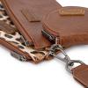 imageMontana West X Wrangler Keychain Wristlet Wallets for Women Dual Pouch Wristlet with Zipper Coin Purse Large Capacity and Easy to CarryBrown