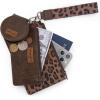 imageMontana West X Wrangler Keychain Wristlet Wallets for Women Dual Pouch Wristlet with Zipper Coin Purse Large Capacity and Easy to CarryCoffee