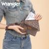 imageMontana West X Wrangler Keychain Wristlet Wallets for Women Dual Pouch Wristlet with Zipper Coin Purse Large Capacity and Easy to CarryCoffee
