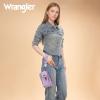 imageMontana West X Wrangler Keychain Wristlet Wallets for Women Dual Pouch Wristlet with Zipper Coin Purse Large Capacity and Easy to CarryPurple
