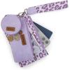 imageMontana West X Wrangler Keychain Wristlet Wallets for Women Dual Pouch Wristlet with Zipper Coin Purse Large Capacity and Easy to CarryPurple