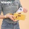 imageMontana West X Wrangler Keychain Wristlet Wallets for Women Dual Pouch Wristlet with Zipper Coin Purse Large Capacity and Easy to CarryYellow