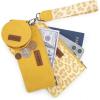 imageMontana West X Wrangler Keychain Wristlet Wallets for Women Dual Pouch Wristlet with Zipper Coin Purse Large Capacity and Easy to CarryYellow