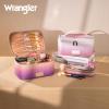 imageMontana West X Wrangler Travel Makeup Bag 2pcs Set Large Cosmetic Bag with Makeup Brush Holder Portable Make Up Organizer Cute Toiletry Bag with Divider and Handle for Women GradientPurple