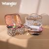 imageMontana West X Wrangler Travel Makeup Bag 2pcs Set Large Cosmetic Bag with Makeup Brush Holder Portable Make Up Organizer Cute Toiletry Bag with Divider and Handle for Women GradientLeopardKhaki