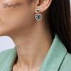imageMontana West Wrangler 14k Gold Plated Heart Earrings for Women Drop Dangle Earrings Gold JewelryBlue