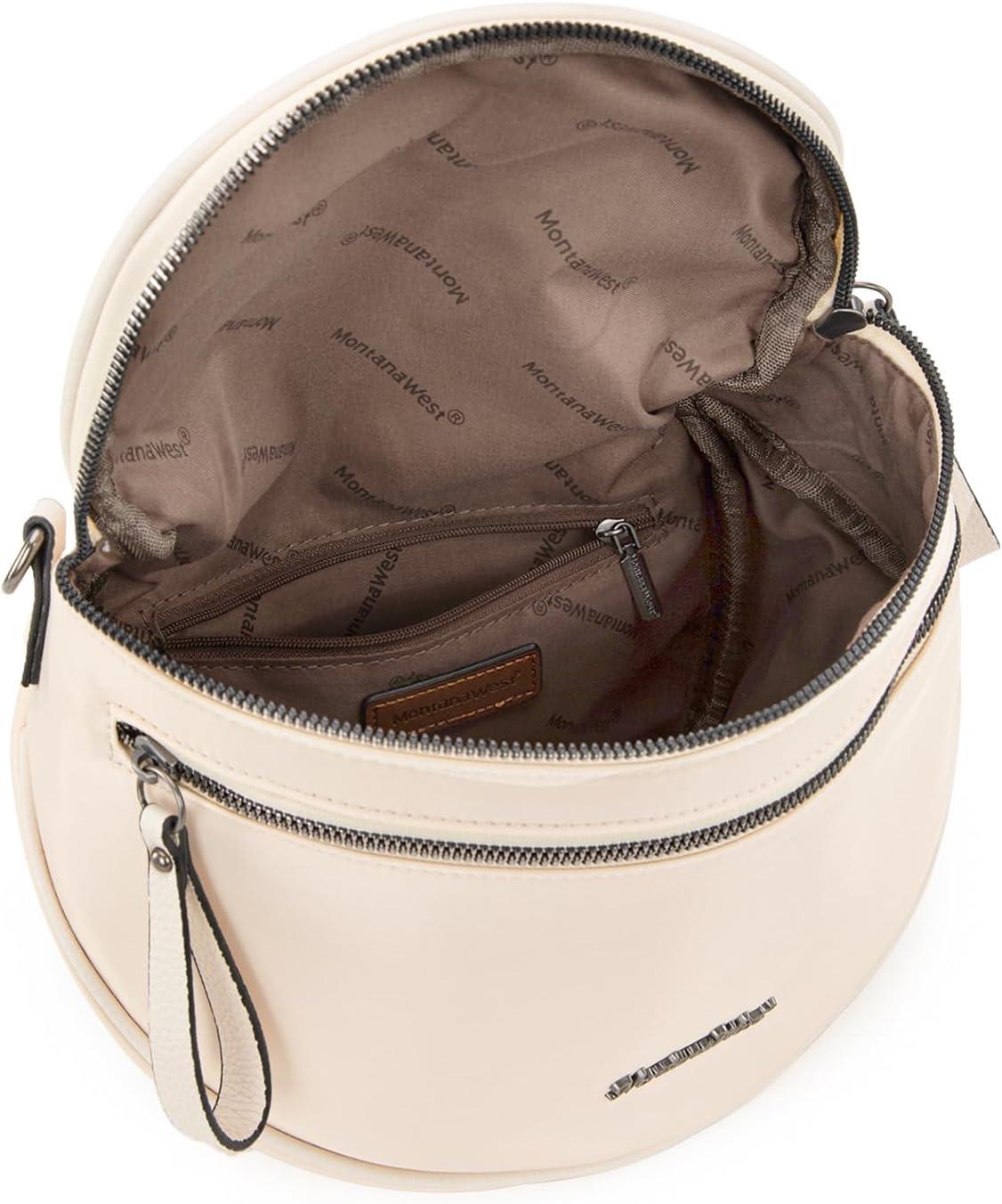 imageMontana West Large Bum Bag Nylon Crossbody Bags Mom Purse with with Coin PurseBeige