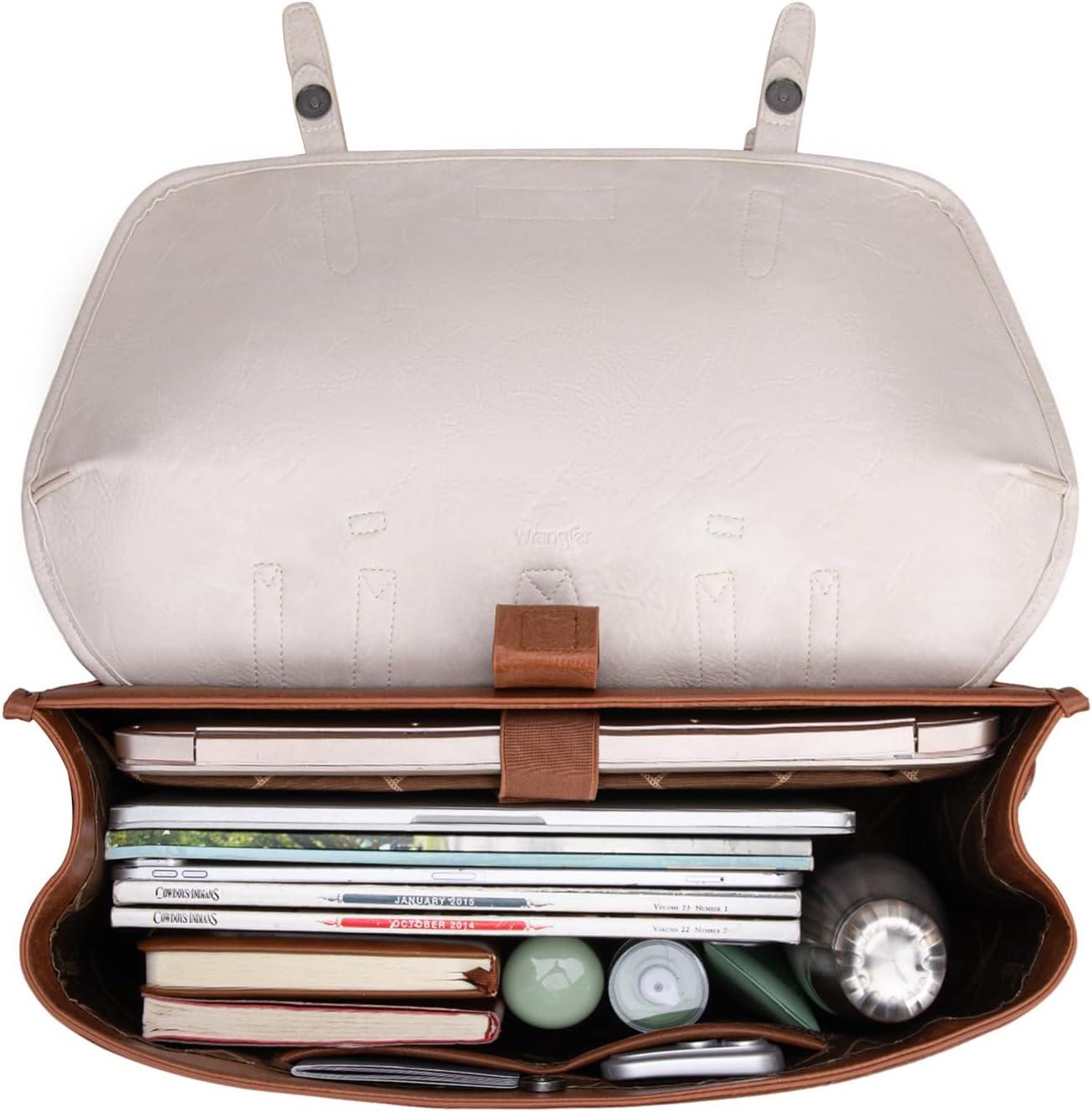 imageMontana West Wrangler 156 Inch Laptop Backpack Convertible Crossbody Bags Tophandle Handbags for BusinessTravelOfficeBeige  Brown