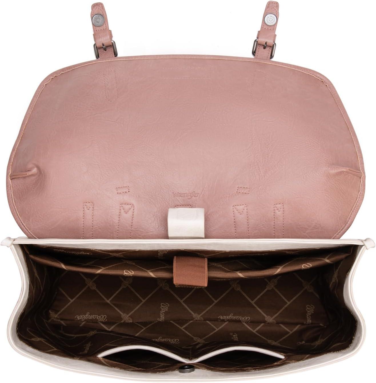 imageMontana West Wrangler 156 Inch Laptop Backpack Convertible Crossbody Bags Tophandle Handbags for BusinessTravelOfficeBeige  Purple