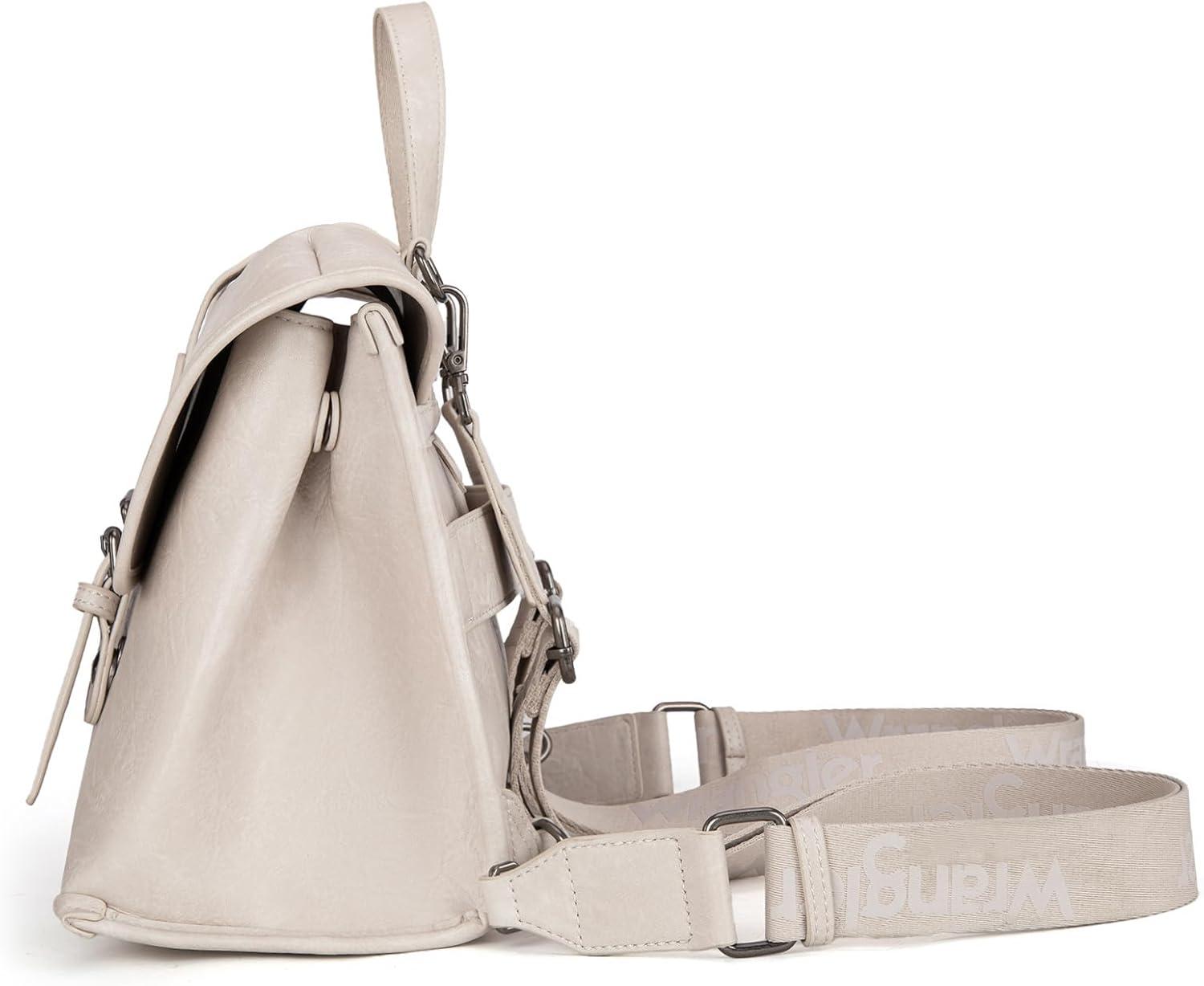 imageMontana West Wrangler 156 Inch Laptop Backpack Convertible Crossbody Bags Tophandle Handbags for BusinessTravelOfficeBeige