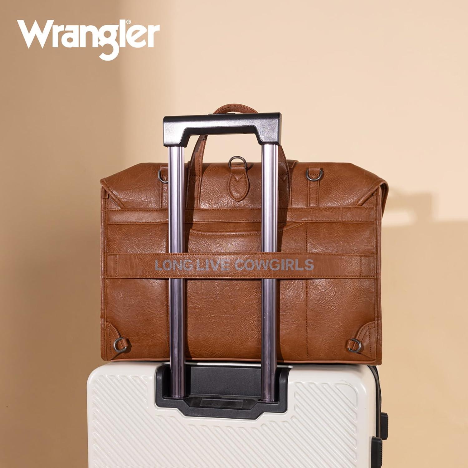 imageMontana West Wrangler 156 Inch Laptop Backpack Convertible Crossbody Bags Tophandle Handbags for BusinessTravelOfficeBrown