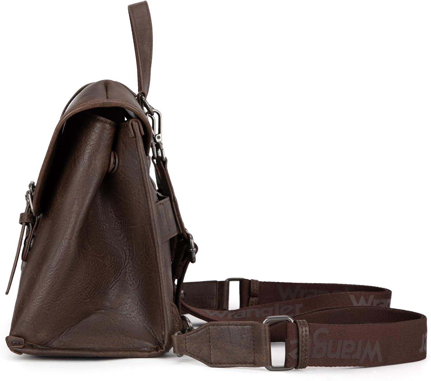 imageMontana West Wrangler 156 Inch Laptop Backpack Convertible Crossbody Bags Tophandle Handbags for BusinessTravelOfficeCoffee