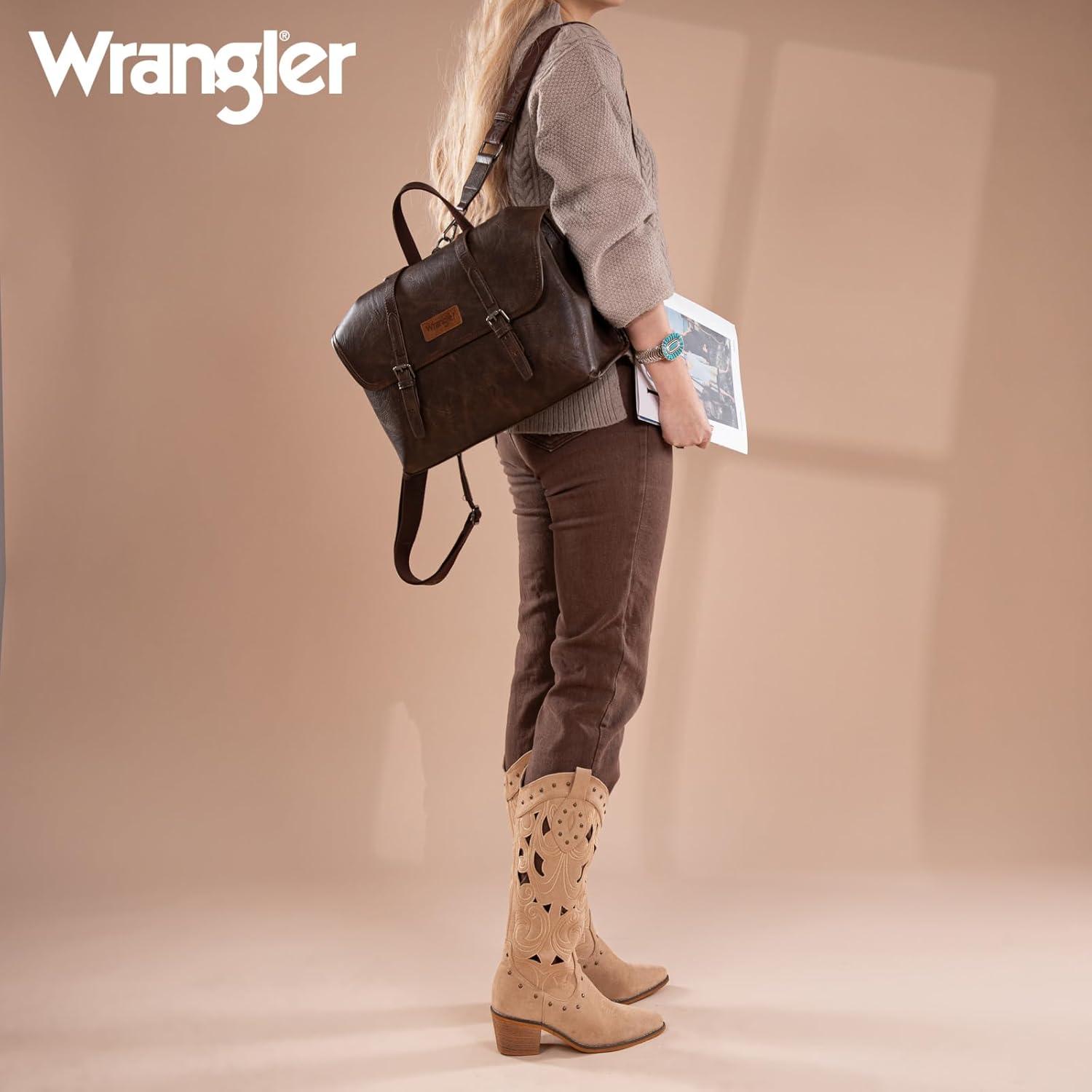 imageMontana West Wrangler 156 Inch Laptop Backpack Convertible Crossbody Bags Tophandle Handbags for BusinessTravelOfficeCoffee