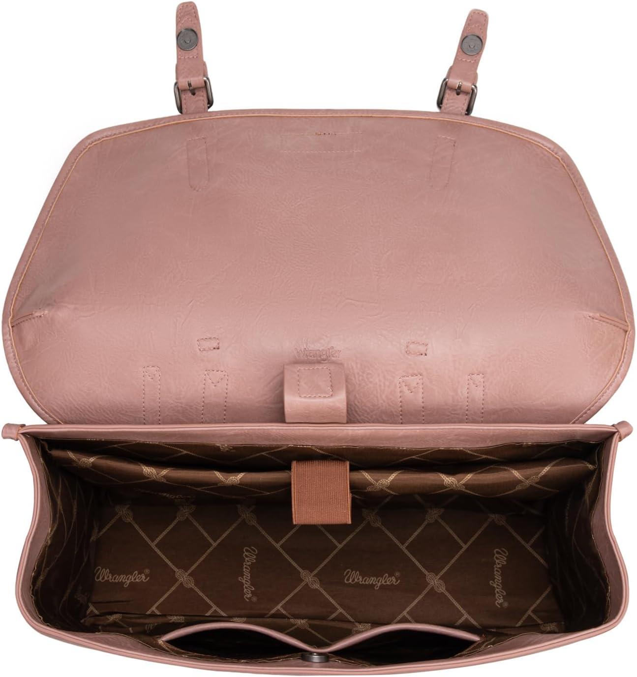 imageMontana West Wrangler 156 Inch Laptop Backpack Convertible Crossbody Bags Tophandle Handbags for BusinessTravelOfficeDeep Pink