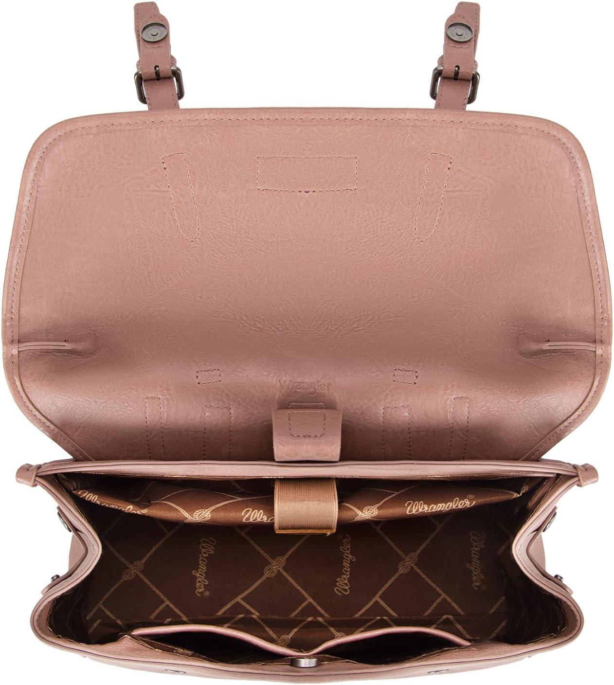 imageMontana West Wrangler 156 Inch Laptop Backpack Convertible Crossbody Bags Tophandle Handbags for BusinessTravelOfficeDeep Pink