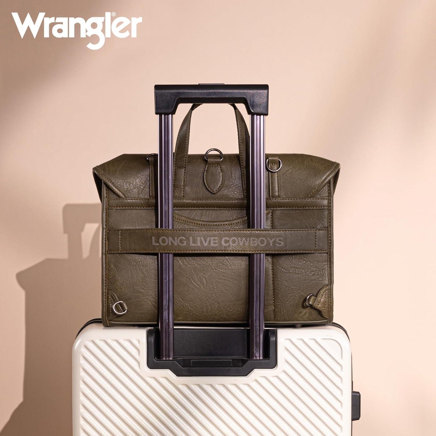 imageMontana West Wrangler 156 Inch Laptop Backpack Convertible Crossbody Bags Tophandle Handbags for BusinessTravelOfficeGreen