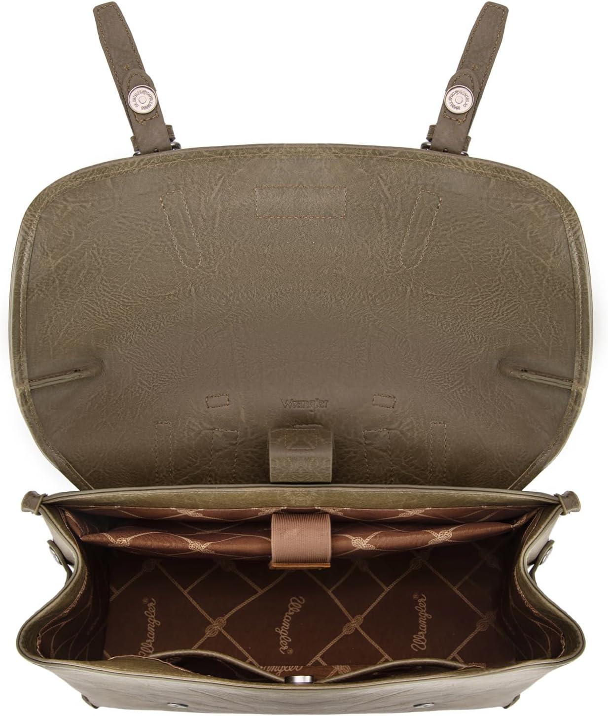 imageMontana West Wrangler 156 Inch Laptop Backpack Convertible Crossbody Bags Tophandle Handbags for BusinessTravelOfficeGreen