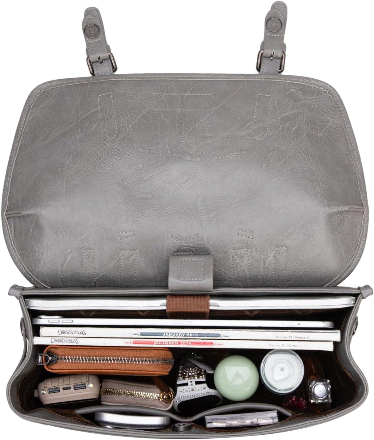 imageMontana West Wrangler 156 Inch Laptop Backpack Convertible Crossbody Bags Tophandle Handbags for BusinessTravelOfficeGrey