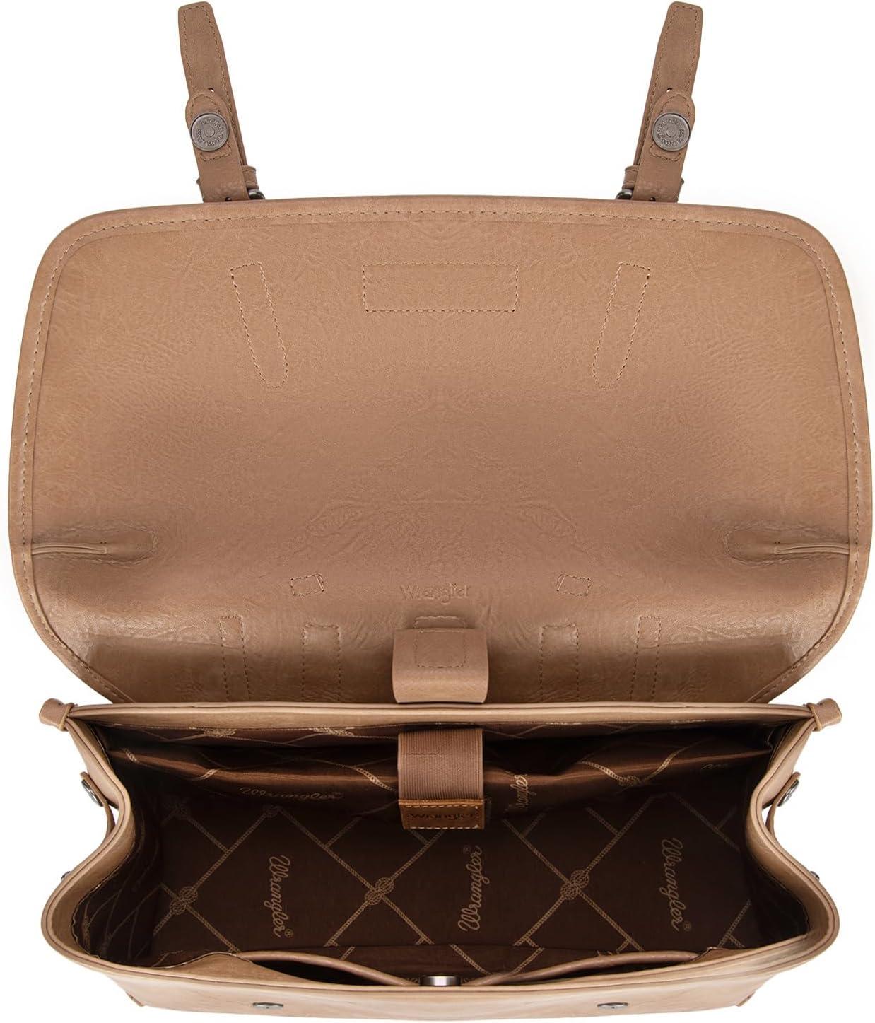 imageMontana West Wrangler 156 Inch Laptop Backpack Convertible Crossbody Bags Tophandle Handbags for BusinessTravelOfficeKhaki