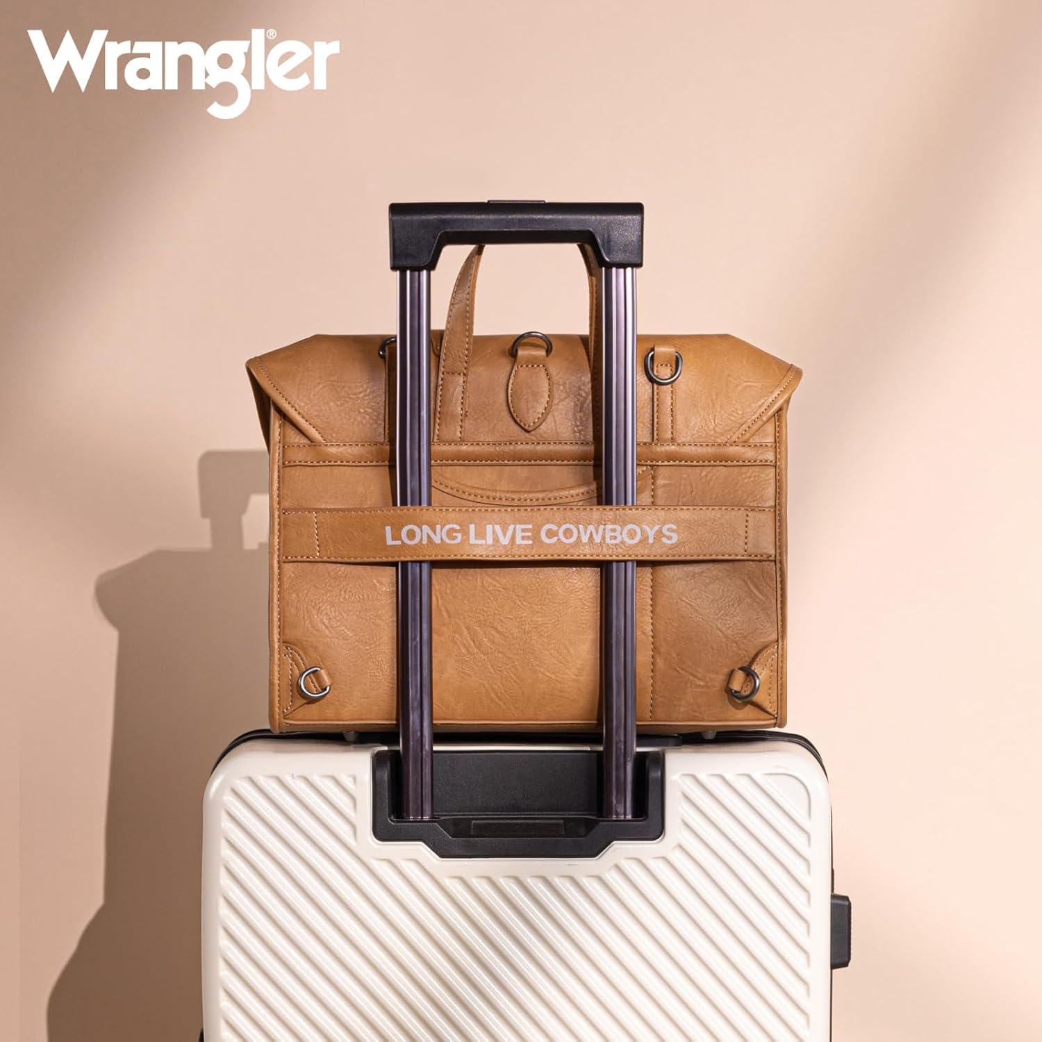 imageMontana West Wrangler 156 Inch Laptop Backpack Convertible Crossbody Bags Tophandle Handbags for BusinessTravelOfficeLight Brown