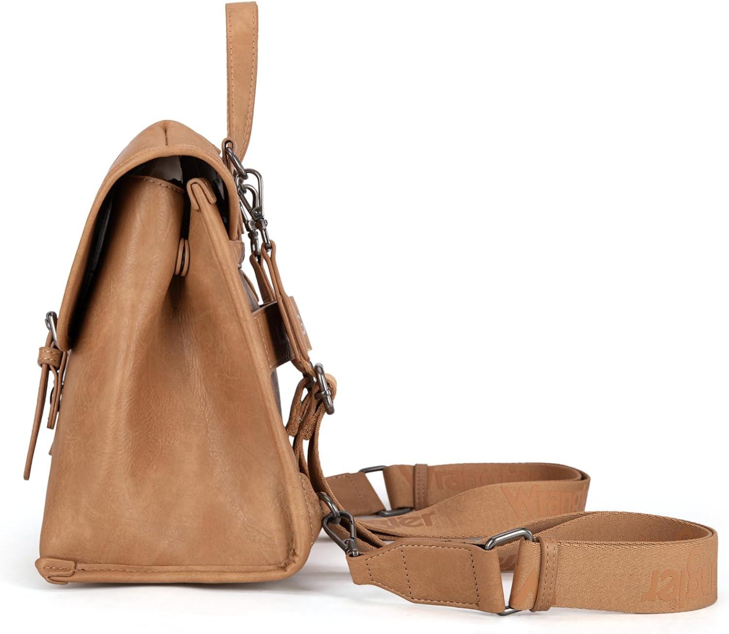 imageMontana West Wrangler 156 Inch Laptop Backpack Convertible Crossbody Bags Tophandle Handbags for BusinessTravelOfficeLight Brown