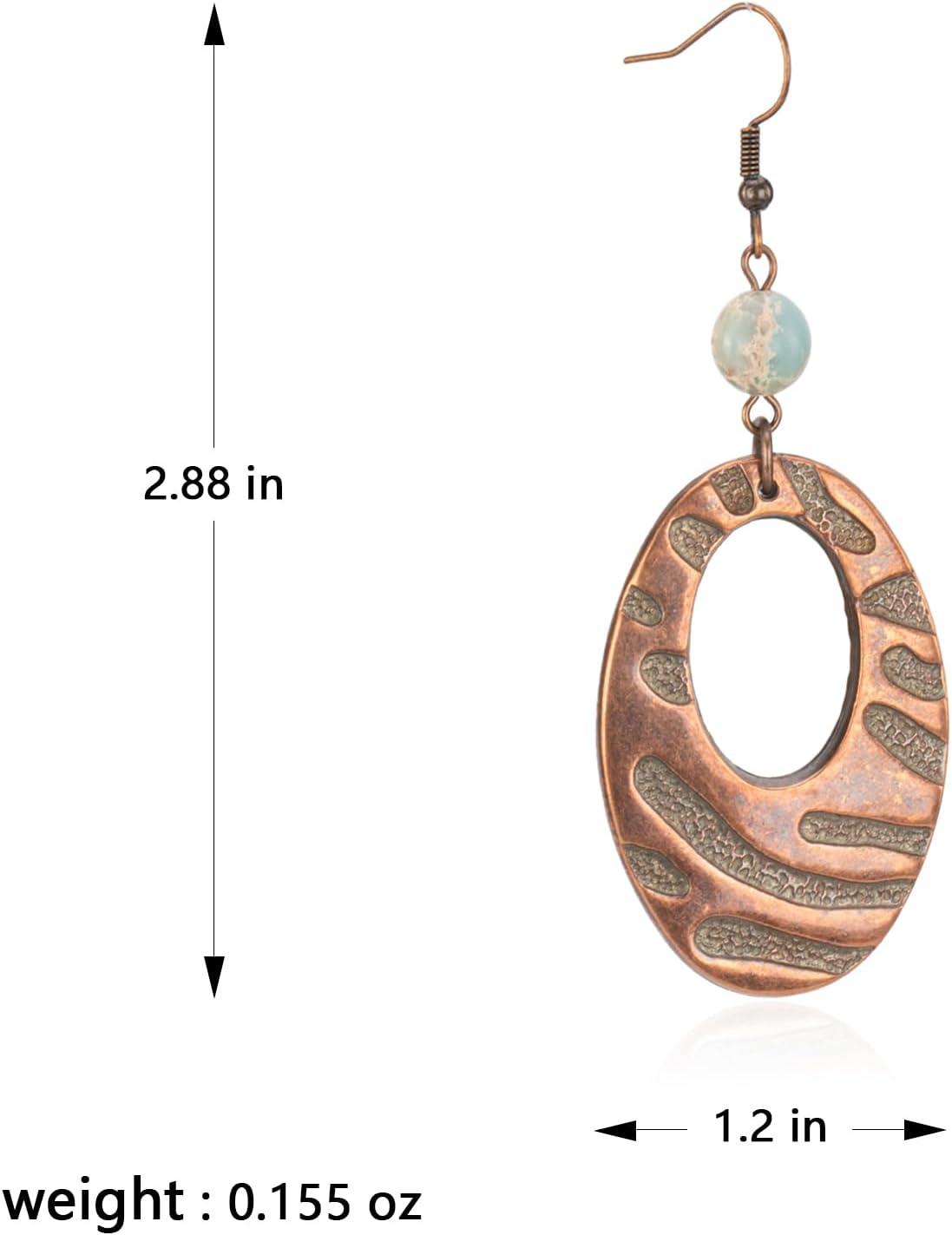 imageRustic Coutures Western Turquiose Earrings for Women Cowgirl Country Dangling Concho Western JewelryBWhite Turquoise