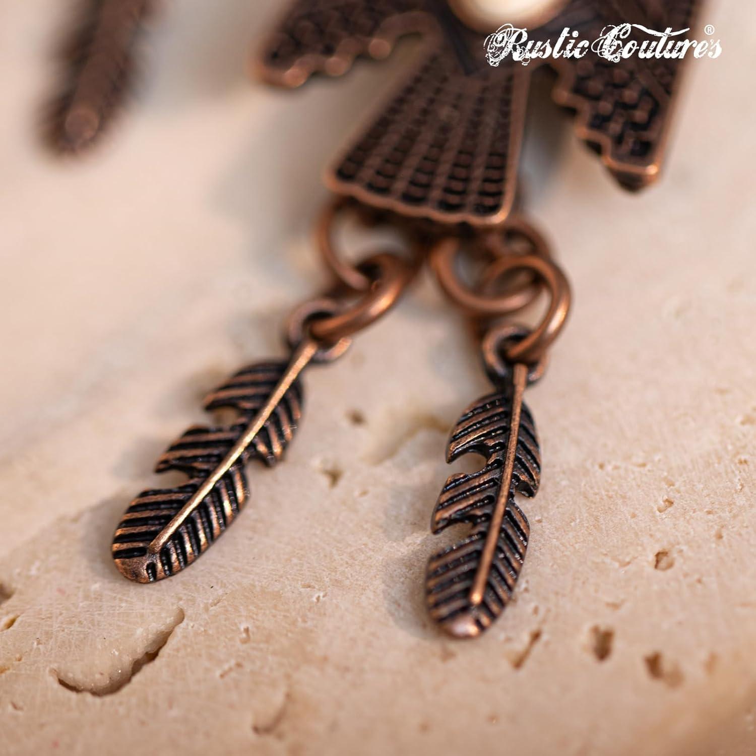 imageRustic Coutures Western Turquiose Earrings for Women Cowgirl Country Dangling Concho Western JewelryFWhite Turquoise