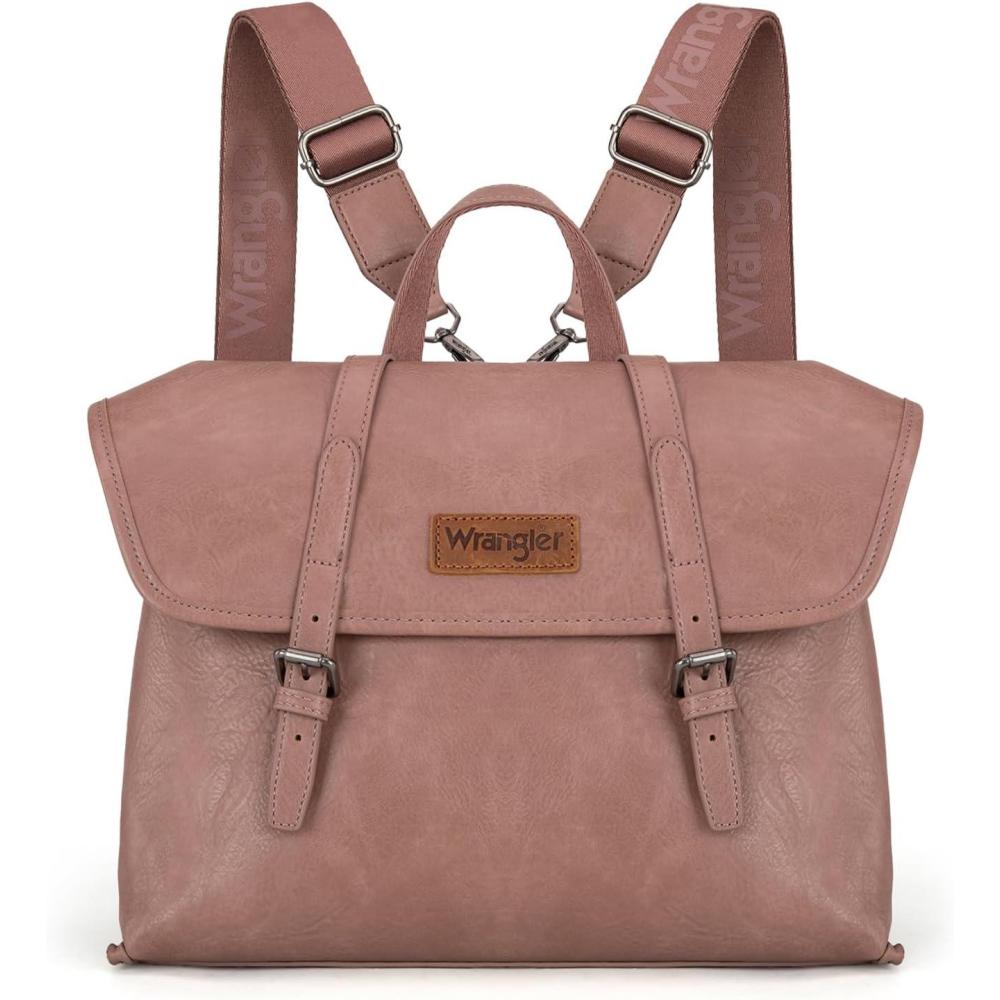 imageMontana West Wrangler 156 Inch Laptop Backpack Convertible Crossbody Bags Tophandle Handbags for BusinessTravelOfficeDeep Pink