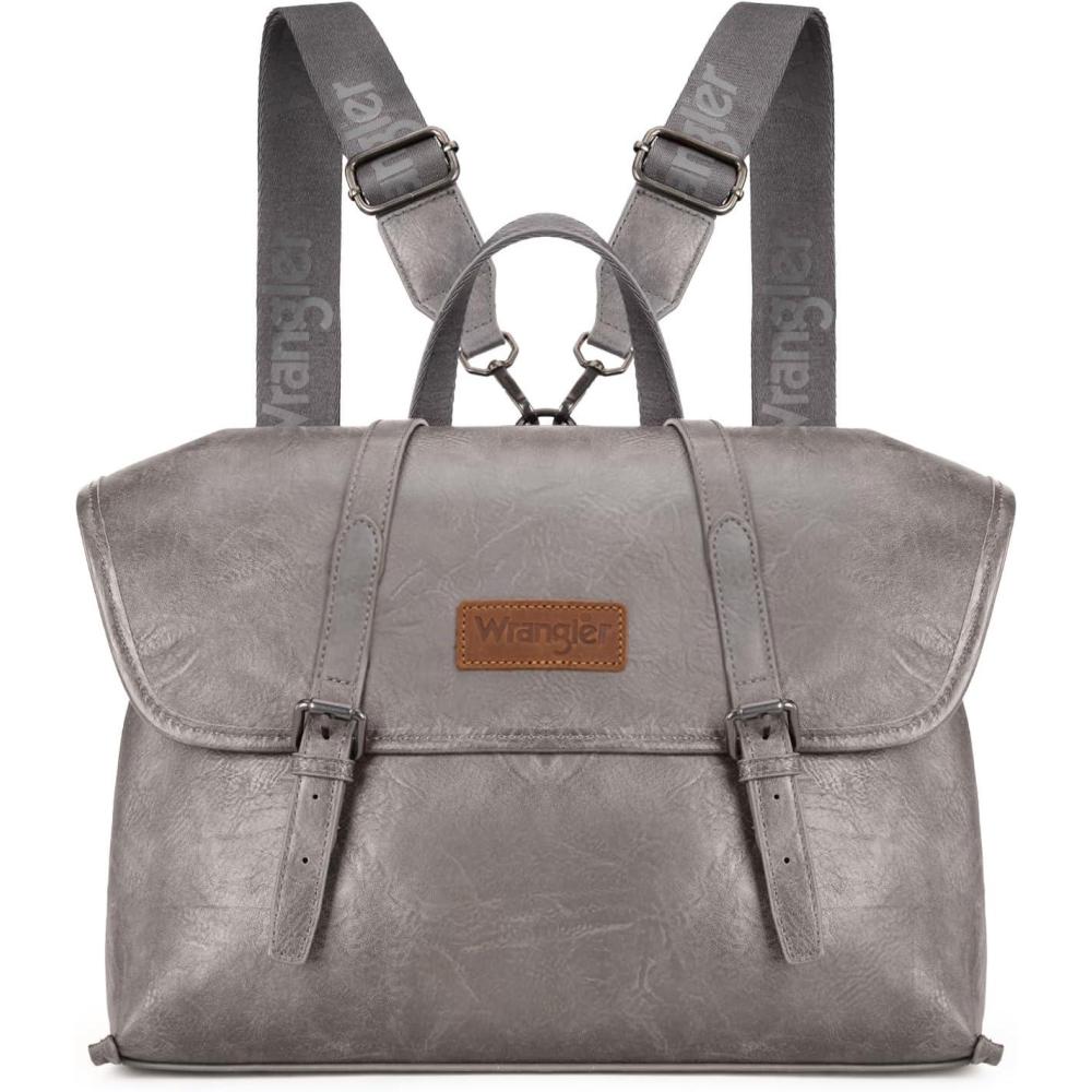 imageMontana West Wrangler 156 Inch Laptop Backpack Convertible Crossbody Bags Tophandle Handbags for BusinessTravelOfficeGrey