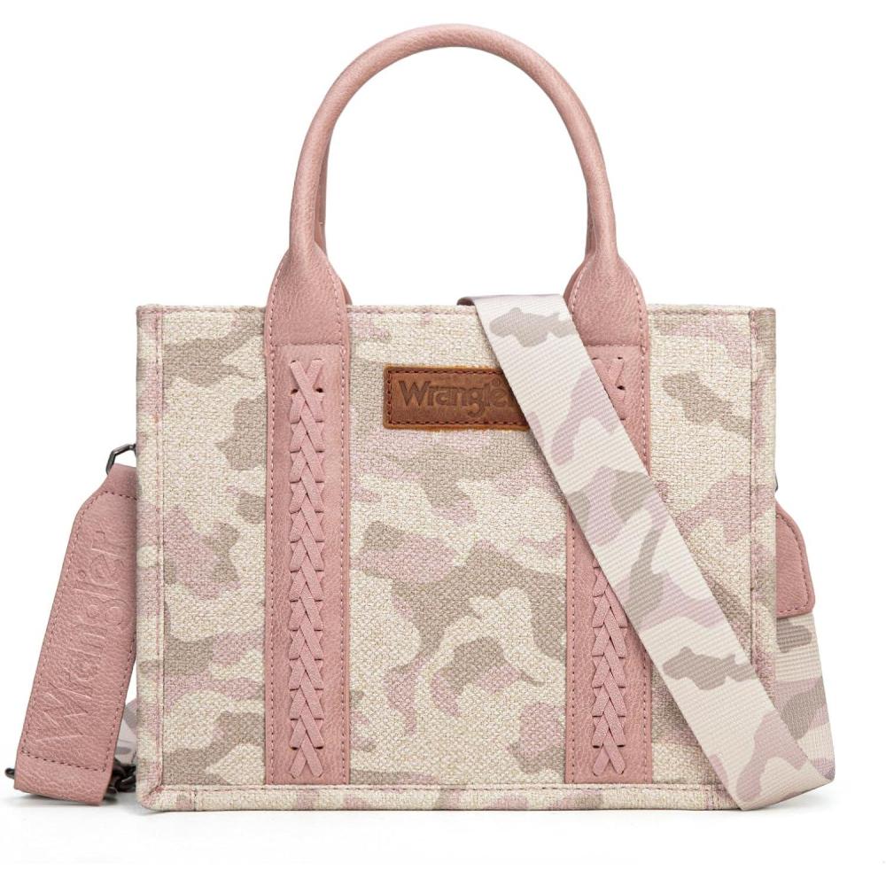 imageMontana West Wrangler Tote Bag for Women Western Camo Pattern Canvas Crossbody bag Handbag Vintage DesignPink