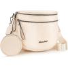 imageMontana West Large Bum Bag Nylon Crossbody Bags Mom Purse with with Coin PurseBeige