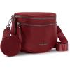 imageMontana West Large Bum Bag Nylon Crossbody Bags Mom Purse with with Coin PurseBurgundy