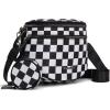 imageMontana West Large Bum Bag Nylon Crossbody Bags Mom Purse with with Coin PursePrintedcheckered Black