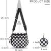 imageMontana West Large Bum Bag Nylon Crossbody Bags Mom Purse with with Coin PursePrintedcheckered Black