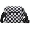 imageMontana West Large Bum Bag Nylon Crossbody Bags Mom Purse with with Coin PursePrintedcheckered Black