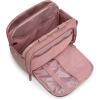 imageMontana West Travel Toiletry Bag Large Capacity Travel Bags Soft Makeup Organizer Lightweight Puffy Cosmetic Bag with Waterproof CompartmentDark Pink