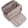 imageMontana West Travel Toiletry Bag Large Capacity Travel Bags Soft Makeup Organizer Lightweight Puffy Cosmetic Bag with Waterproof CompartmentKhaki