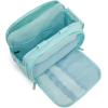 imageMontana West Travel Toiletry Bag Large Capacity Travel Bags Soft Makeup Organizer Lightweight Puffy Cosmetic Bag with Waterproof CompartmentLight Blue
